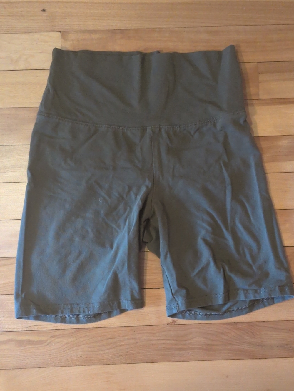 TNA High-Waist Bike Shorts in Olive